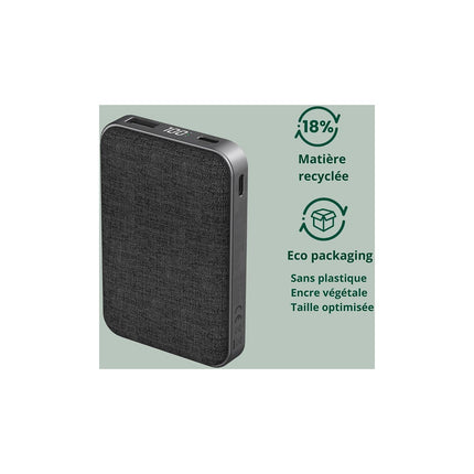 Batterie externe ADEQWAT 10000 mAh Power Delivery noir