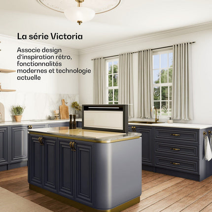 Hotte escamotable KLARSTEIN Victoria Downdraft 90cm 713,8 m³/h Beige
