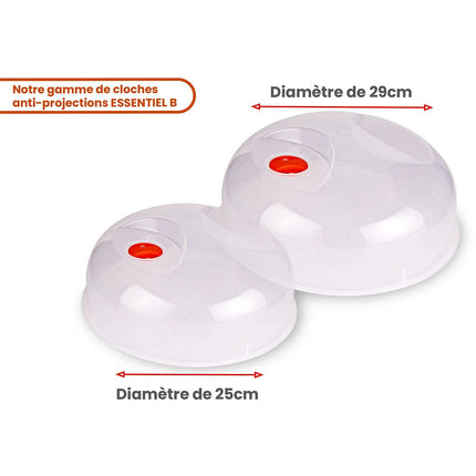 Cloche anti-projections ESSENTIELB pour micro-ondes 29cm