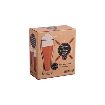 Verre TREND'UP Set de 2 gobelets à bière double parois