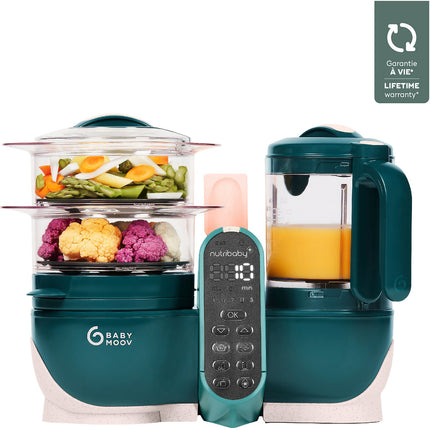 Mixeur Cuiseur Bébé BABYMOOV Nutribaby + Opal Green