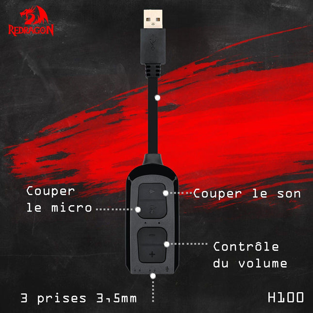 Carte Son Externe REDRAGON CIRCE (HA100) USB