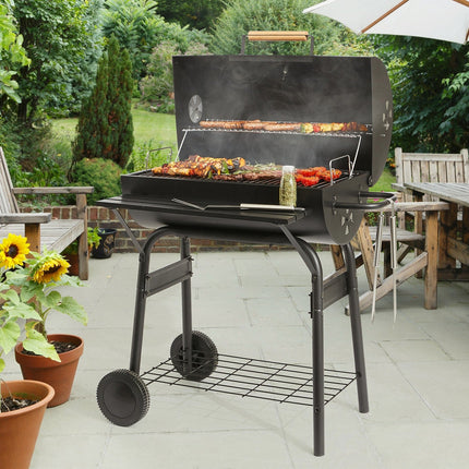 Barbecue charbon ESSENTIELB EBCA1 noir sur chariot, 62x35 cm