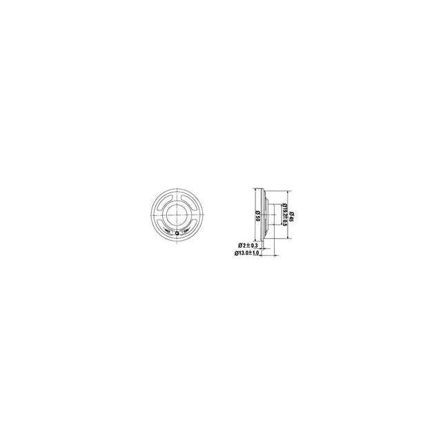 Haut-parleur VELLEMAN Haut-parleur miniature 0.5W / 8 ohm 50mm