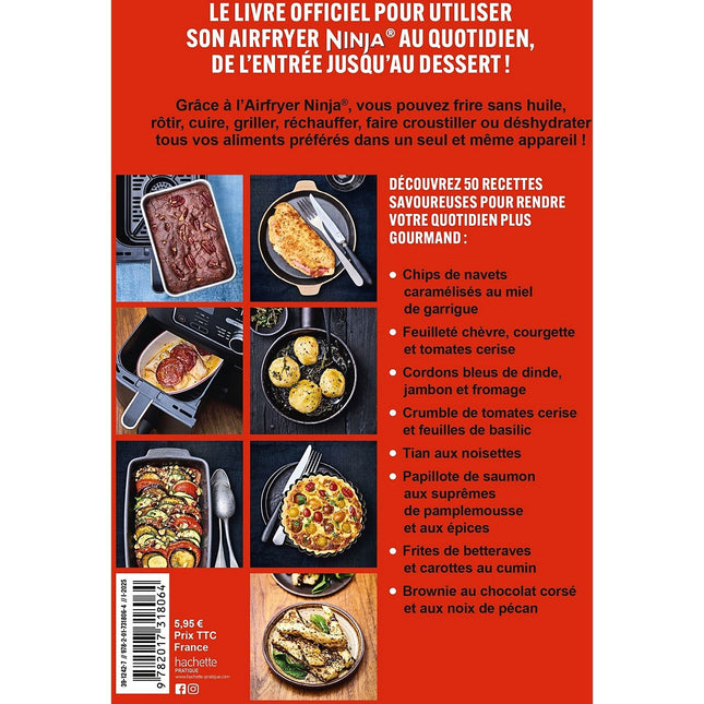 Livre de cuisine HACHETTE Ninja : Airfryer 50 recettes