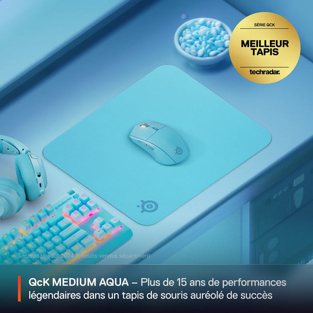 Tapis de souris STEELSERIES QcK M Aqua