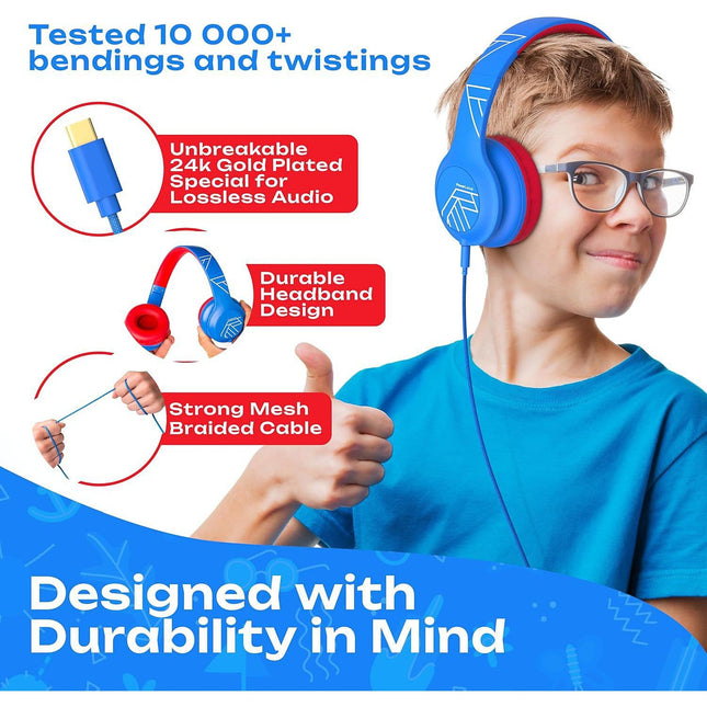 Casque POWERLOCUS PowerLocus PLED Câblé Rouge USB-C