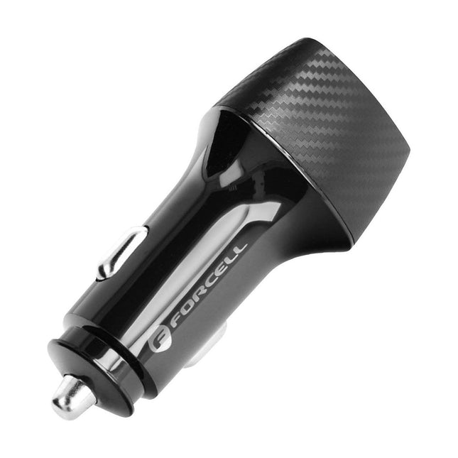 Chargeur allume-cigare FORCELL USB + USB-C 38W Power Delivery Noir