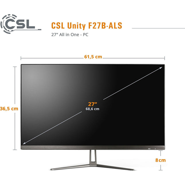Ordinateur tout-en-un CSL-COMPUTER Unity F27B-ALS/256Go/16Go/Win11