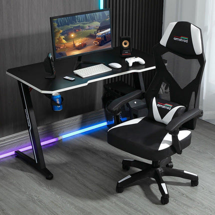Bureau gamer AMSTRAD DESK120Z-WHITE
