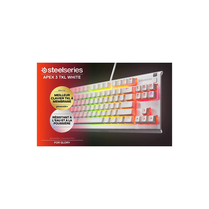 Clavier gamer STEELSERIES Apex 3 TKL Blanc