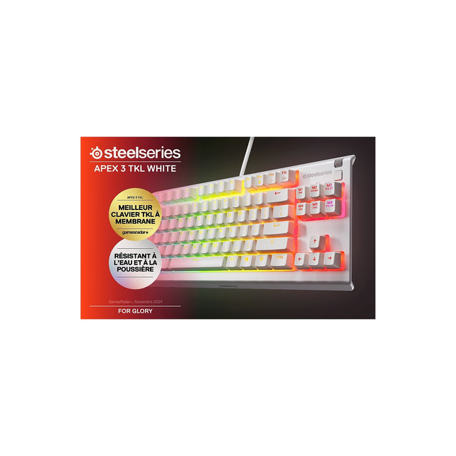 Clavier gamer STEELSERIES Apex 3 TKL Blanc