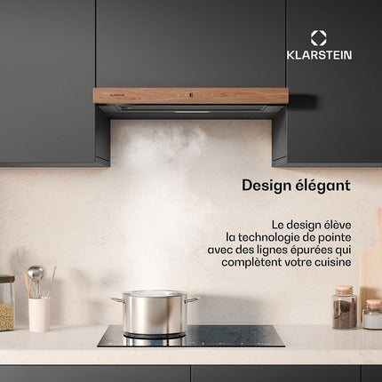 Hotte casquette KLARSTEIN ZenFusion 60cm 400m³/h CEE A Noir