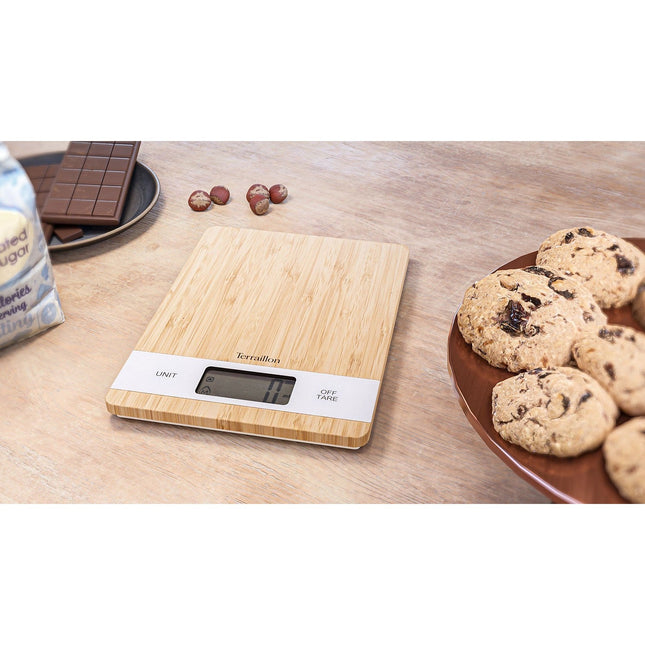 Balance de cuisine TERRAILLON BAMBOO USB-C Bambou