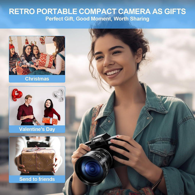 Appareil photo Hybride NBD Macro+Carte SD 32Go+2 Batt+Etui+Clé USB