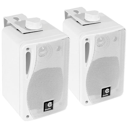 Enceinte Multiroom E-AUDIO Paire mini enceinte 80W Blanches 3 voies