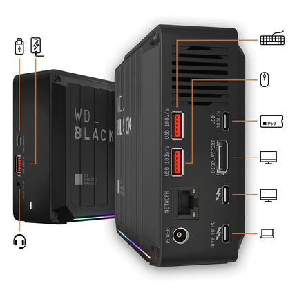 Station d'accueil WESTERN DIGITAL BLACK D50 GAME DOC
