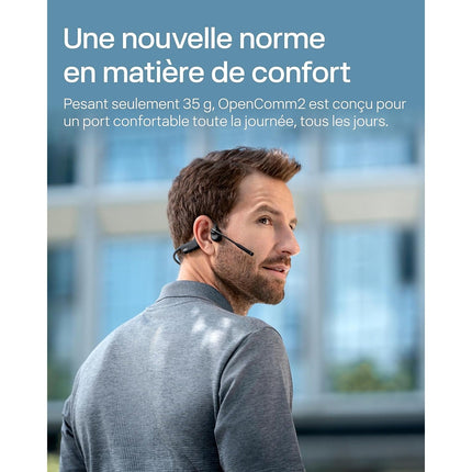 Micro-casque SHOKZ OpenComm2 - Noir