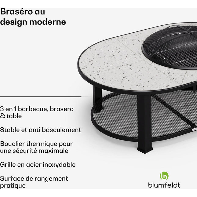 Brasero BLUMFELDT Merano Circolo 122cm 3en1 grill table
