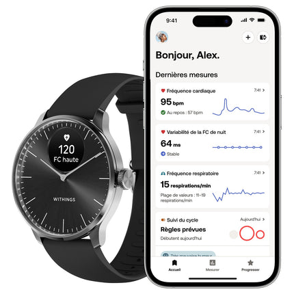 Montre santé WITHINGS Scanwatch Light Gold