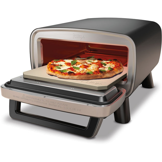 Four à pizza électrique NINJA MO201EU inox noir pizza 30 cm, fonction air fryer, thermostat digital pour usage en extérieur