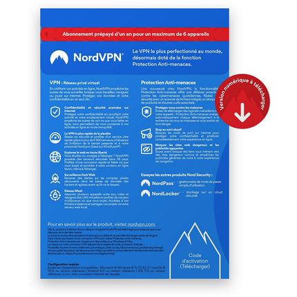ESD NORDVPN Essentiel 1 an d'abonnement
