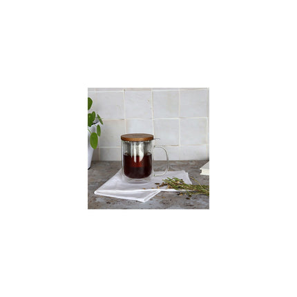 Théière OGO LIVING Tisanière Gustave en verre double paroi