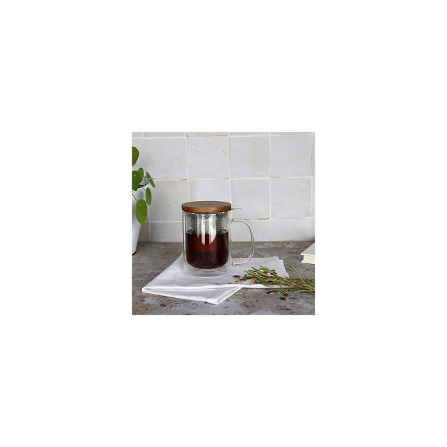Théière OGO LIVING Tisanière Gustave en verre double paroi