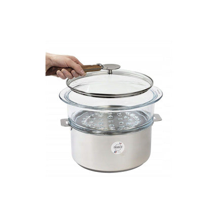 Cuiseur vapeur CRISTEL verre 24 cm avec couvercle