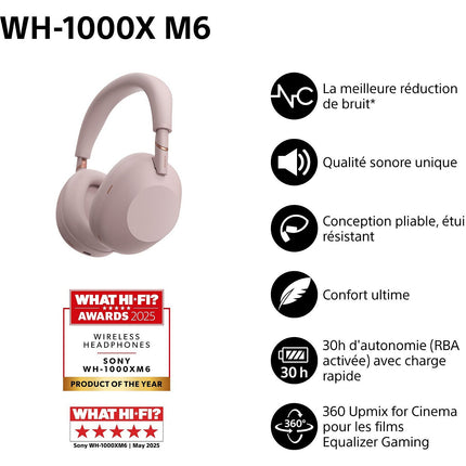 Casque SONY WH-1000XM6 IA