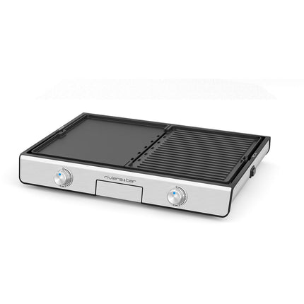 Plancha électrique RIVIERA ET BAR QPL530 réversible à poser, 45.5x28.5 cm