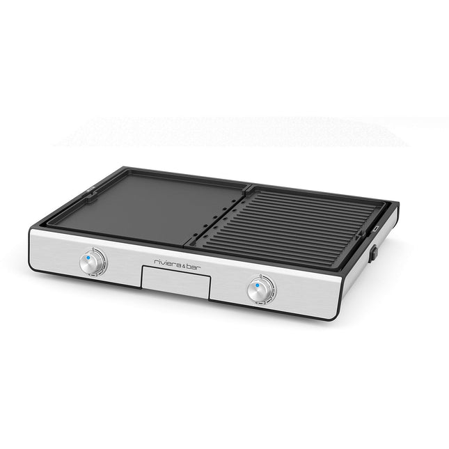 Plancha électrique RIVIERA ET BAR QPL530 réversible à poser, 45.5x28.5 cm