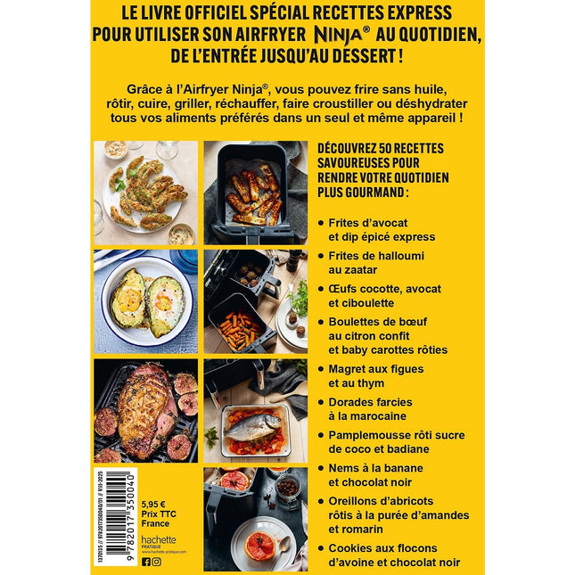 Livre de cuisine HACHETTE Airfryer Ninja - Recettes Express 50 rec