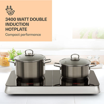 Domino induction KLARSTEIN InnoChef - 3400W - Noir