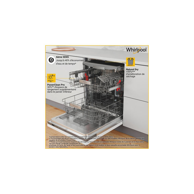 Lave vaisselle encastrable WHIRLPOOL WH6IA14BN7A0 6ème sens
