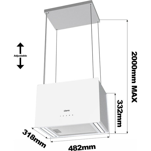 Hotte décorative îlot CIARRA CD4850S