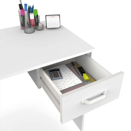 Bureau gamer BRIEBE 75x90x50cm, 1 Tiroir, ESC1189WHT