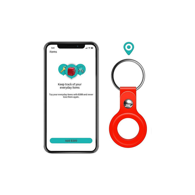 Etui PHONILLICO Airtag - Coque Rouge x2