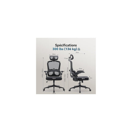 Fauteuil ergonomique SIHOO M102C chaise ergonomique noir