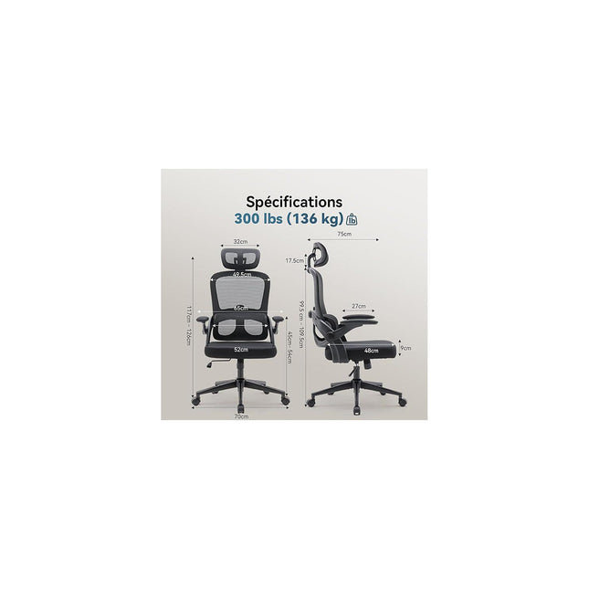 Fauteuil ergonomique SIHOO M102C chaise ergonomique noir
