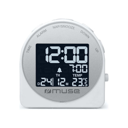 Radio réveil MUSE Écran LCD avec rétroéclairage blanc - co