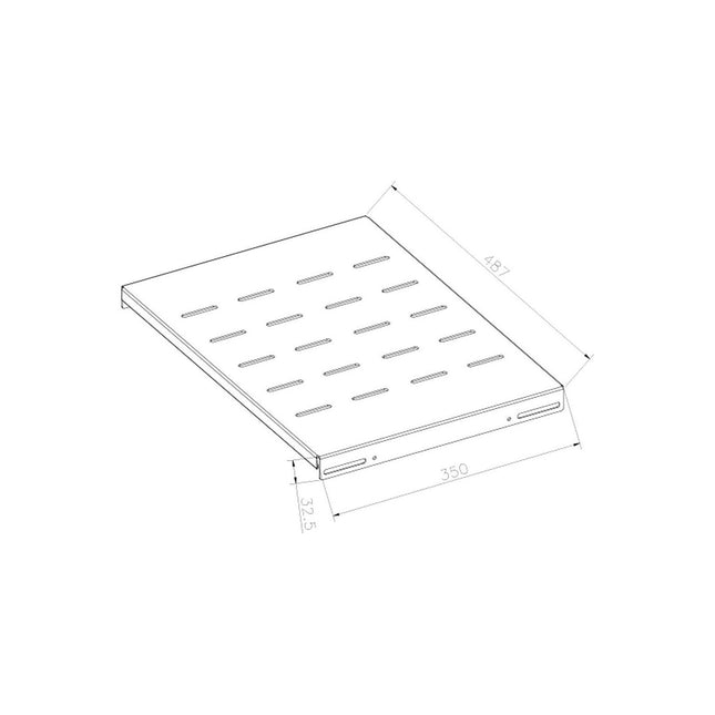 Accessoire rack KIMEX Etagère pour rack / baie 19", 350mm