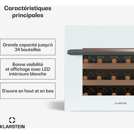 Cave à vin de service KLARSTEIN Vinsider 24 Built-In Uno 24 Fl LED