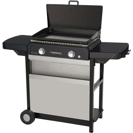 Plancha gaz CAMPINGAZ BLUE FLAME EXLD 2 brûleurs sur chariot, 60x40 cm