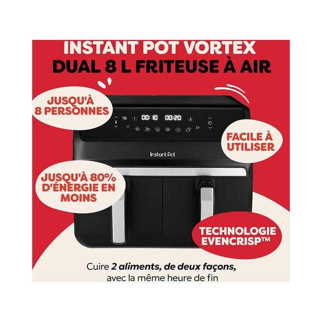Friteuse sans huile INSTANT POT Vortex 8 à double panier 7,6 L