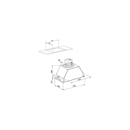 Hotte encastrable AIRLUX AHF771IX