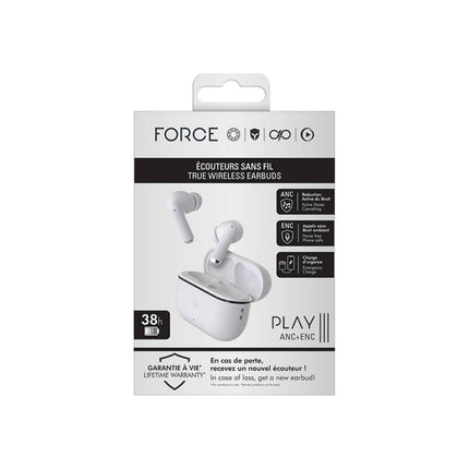 Kit piéton FORCE PLAY sans fil Play III intra blanc