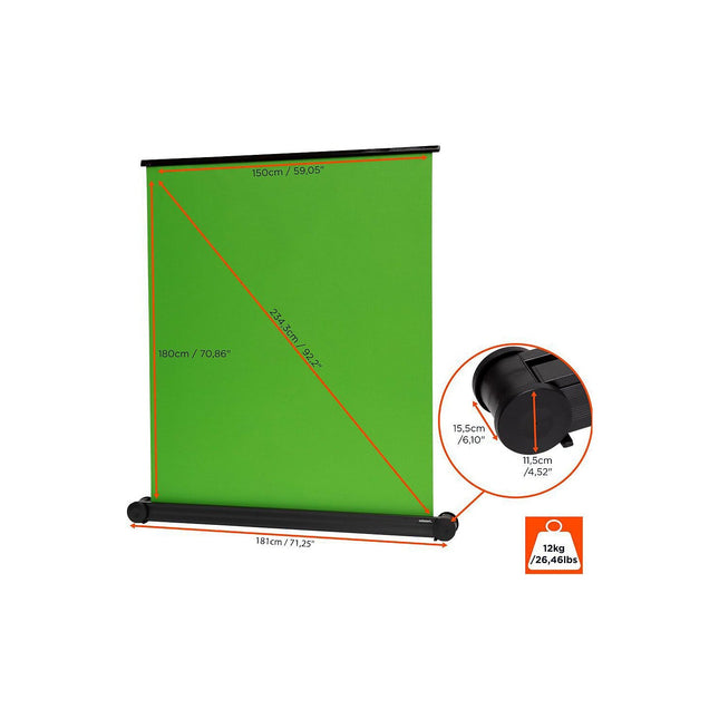 Fond vert CELEXON mobile Chroma Key Green 150x180