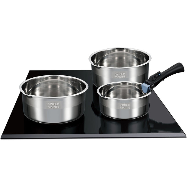 Batterie de cuisine ARTHUR MARTIN de 3 casseroles 16-18-20 cm + poignée
