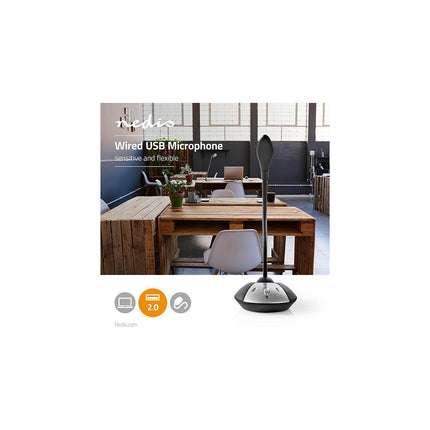 Micro NEDIS Microphone de Bureau Filaire sortie USB